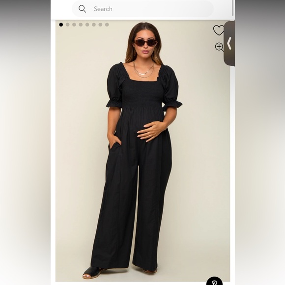 Pink Blush Maternity Black Jumpsuit - Picture 2 of 2